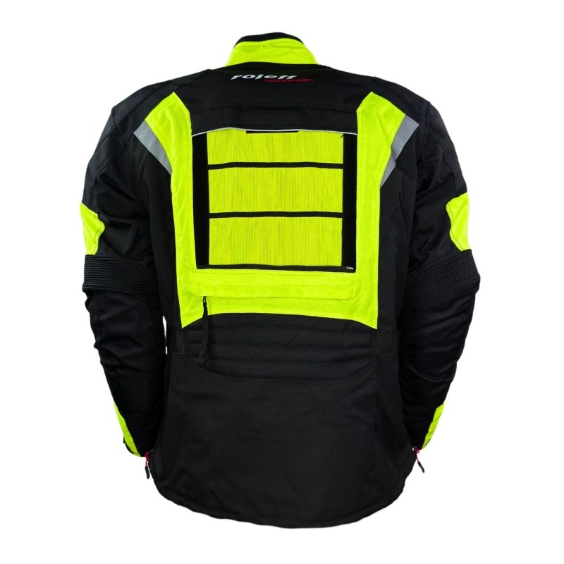 Bunda na motorku Roleff Kodra Enduro černo-fluo žlutá