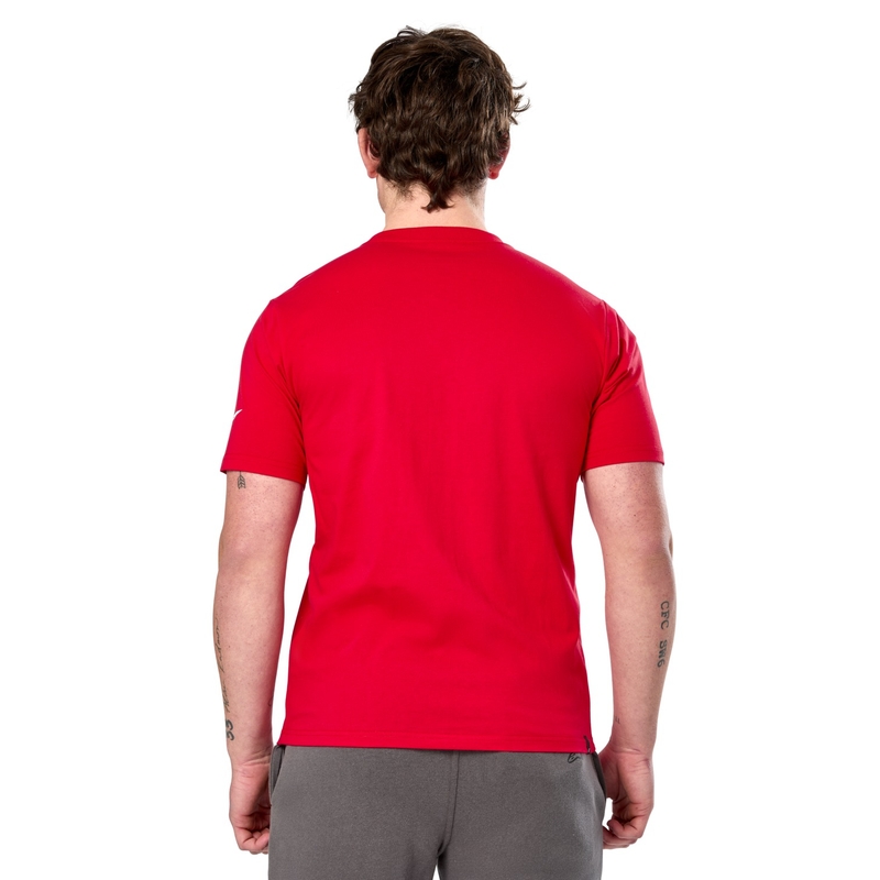 Triko Alpinestars Linear Wordmark 2.0 CSF červeno-bílé