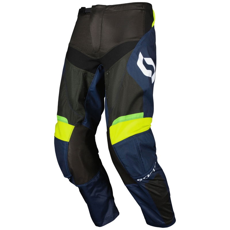 Motokrosové kalhoty SCOTT EVO Race fialovo-fluo žluté