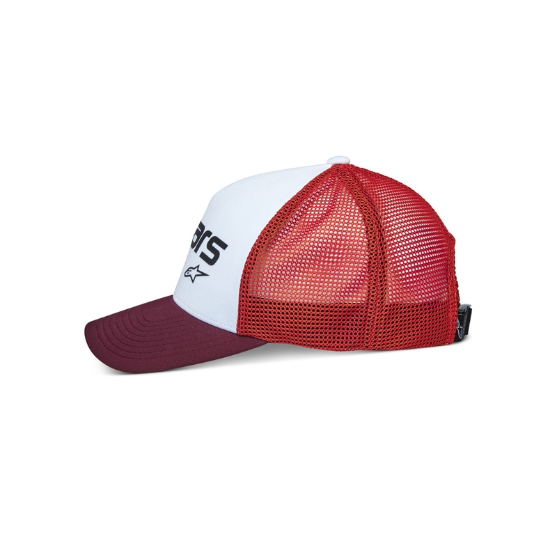 Kšiltovka Alpinestars Vital Trucker bílo-hnědo-červeno-oranžová