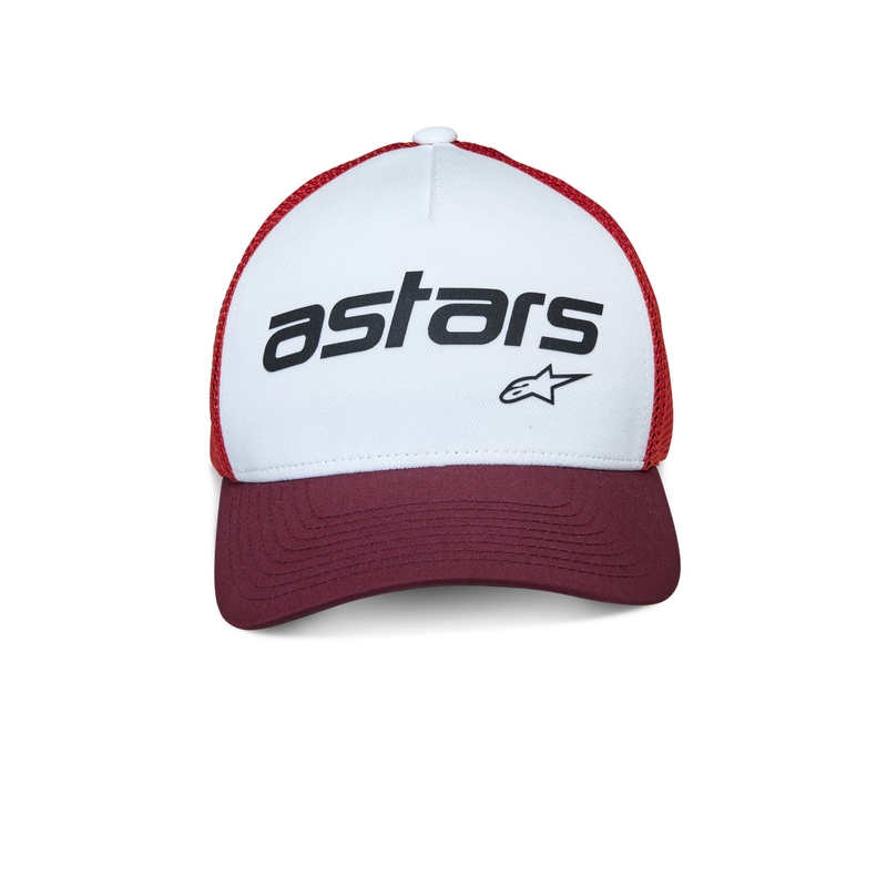 Kšiltovka Alpinestars Vital Trucker bílo-hnědo-červeno-oranžová