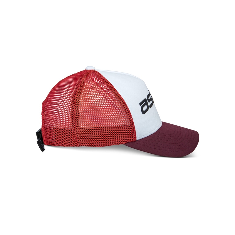 Kšiltovka Alpinestars Vital Trucker bílo-hnědo-červeno-oranžová