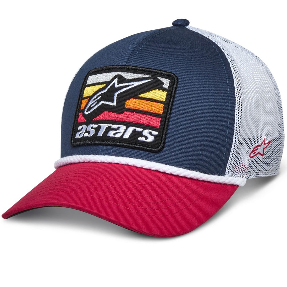 Kšiltovka Alpinestars Selica Trucker modro-červeno-bílá