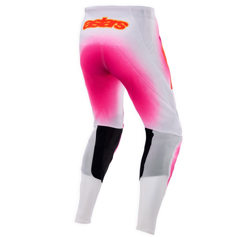 Motokrosové kalhoty Alpinestars Supertech limitovaná edice MIG fluo růžovo-bílo-oranžové
