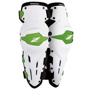 Kolenní chrániče na motorku Zandona X-Treme Kneeguard bílo-zelené