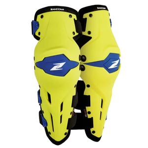 Kolenní chrániče na motorku Zandona X-Treme Kneeguard žluto-modré