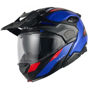 Výklopná helma na motorku Nexx X.Lifecountry Terra matná modro-červená
