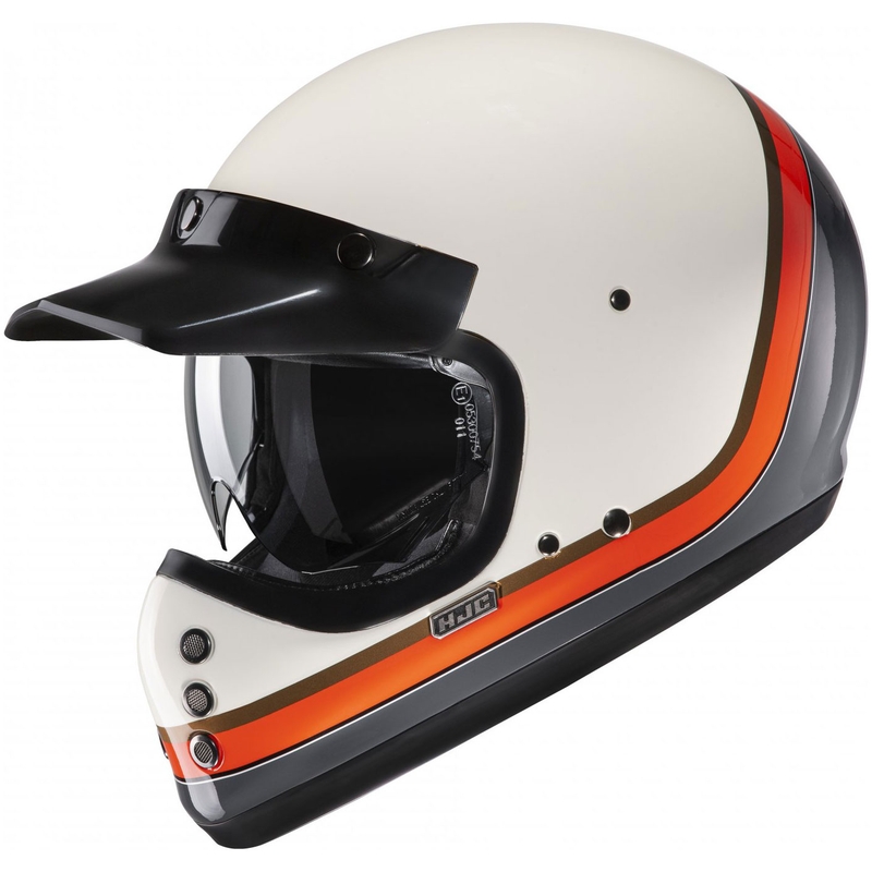 Integrální helma na motorku HJC V60 Scoby MC7 béžovo-černo-oranžovo-šedá