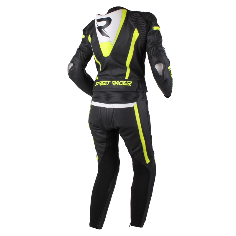 Dámská kombinéza Street Racer Dafne černo-bílo-fluo žlutá výprodej
