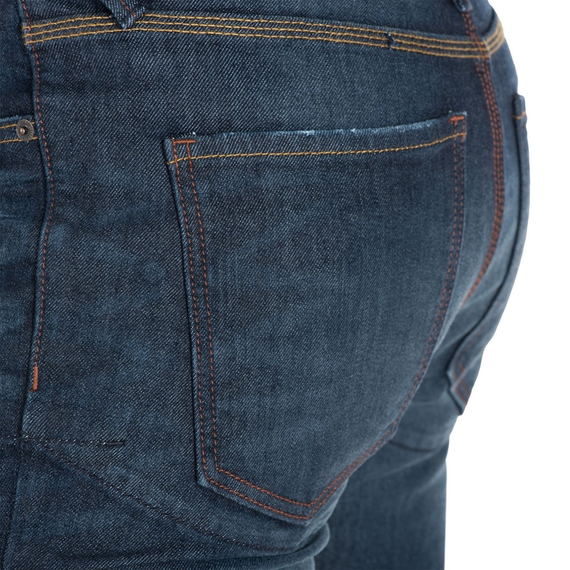 Džíny na motorku Oxford Original Approved AAA Slim Jeans seprané modré