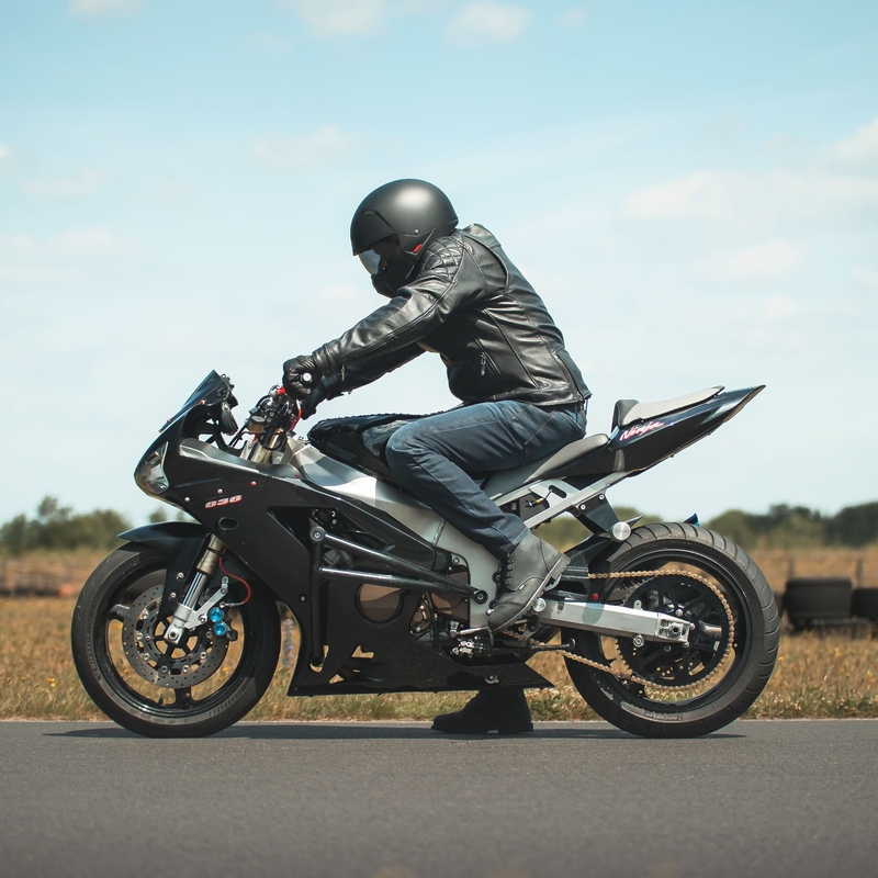 Džíny na motorku Oxford Original Approved AAA Slim Jeans seprané modré