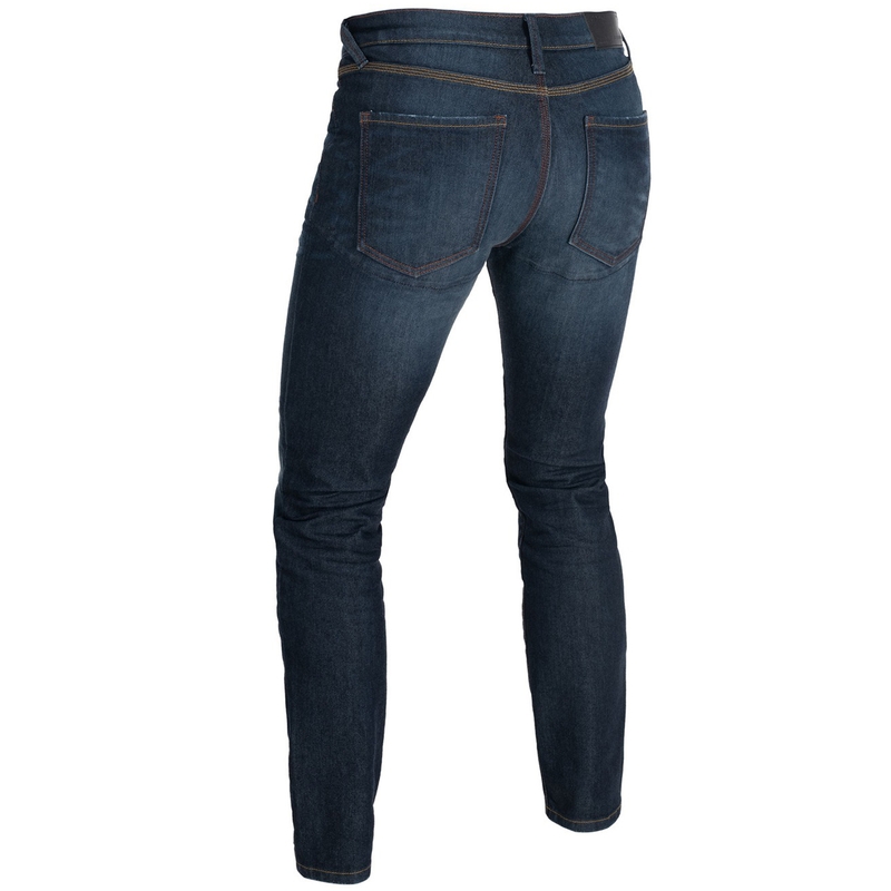 Džíny na motorku Oxford Original Approved AAA Slim Jeans seprané modré