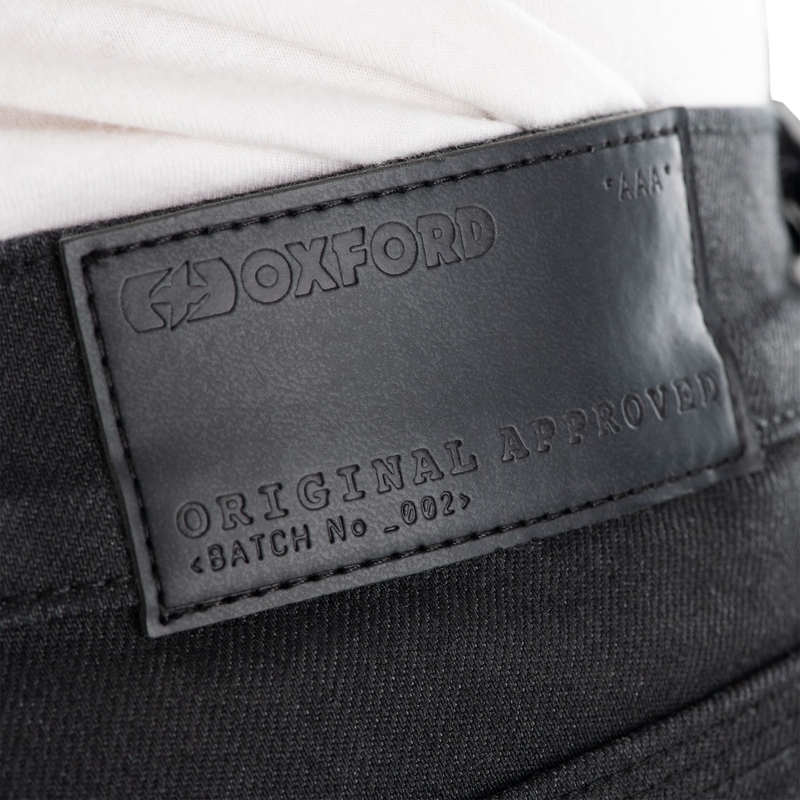 Džíny na motorku Oxford Original Approved AAA Slim Jeans černé