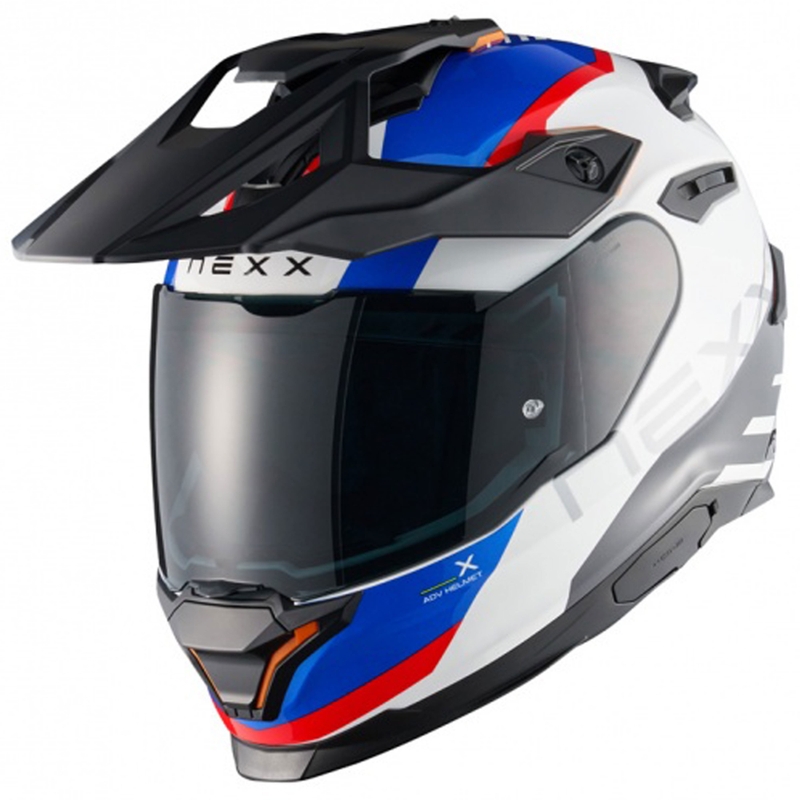 Enduro helma na motorku NEXX Y.TRAVL Quest bílo-modro-červená