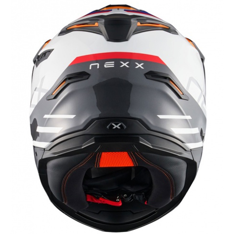 Enduro helma na motorku NEXX Y.TRAVL Quest bílo-modro-červená
