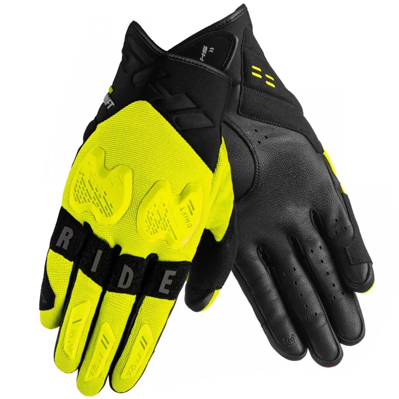 Rukavice na motorku Shima Drift fluo žluto-černé