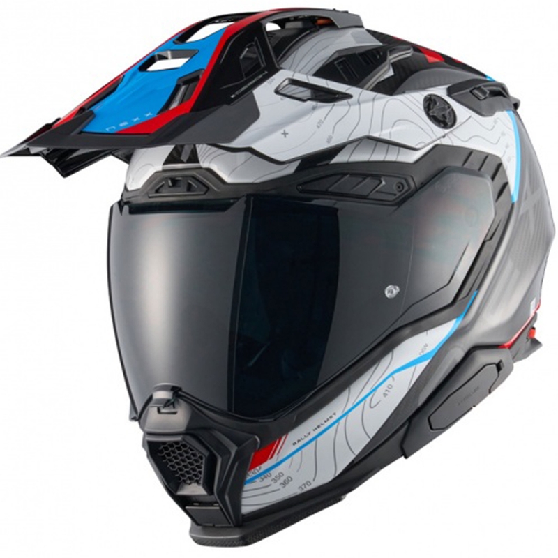 Enduro helma na motorku Nexx X.WED3 Furka modro-červená