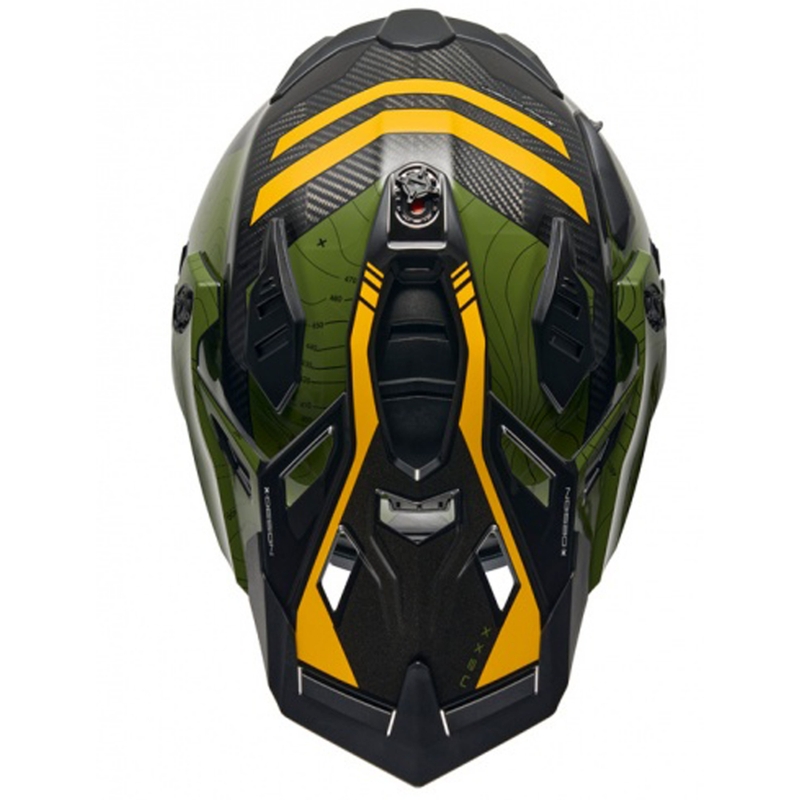 Enduro helma na motorku Nexx X.WED3 Furka zeleno-žlutá
