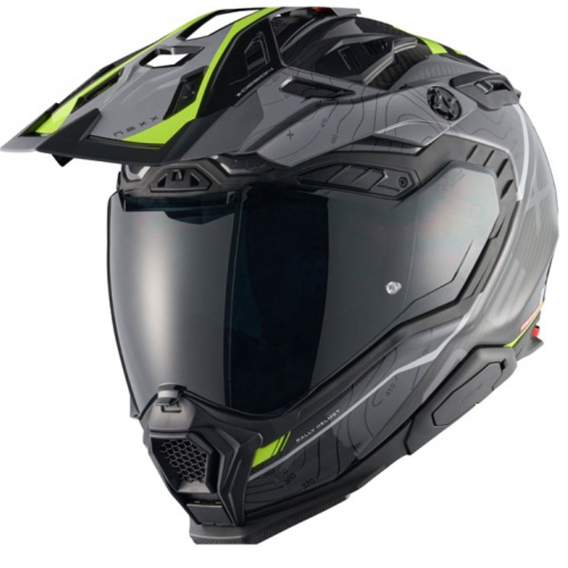 Enduro helma na motorku Nexx X.WED3 Furka šedo-fluo žlutá