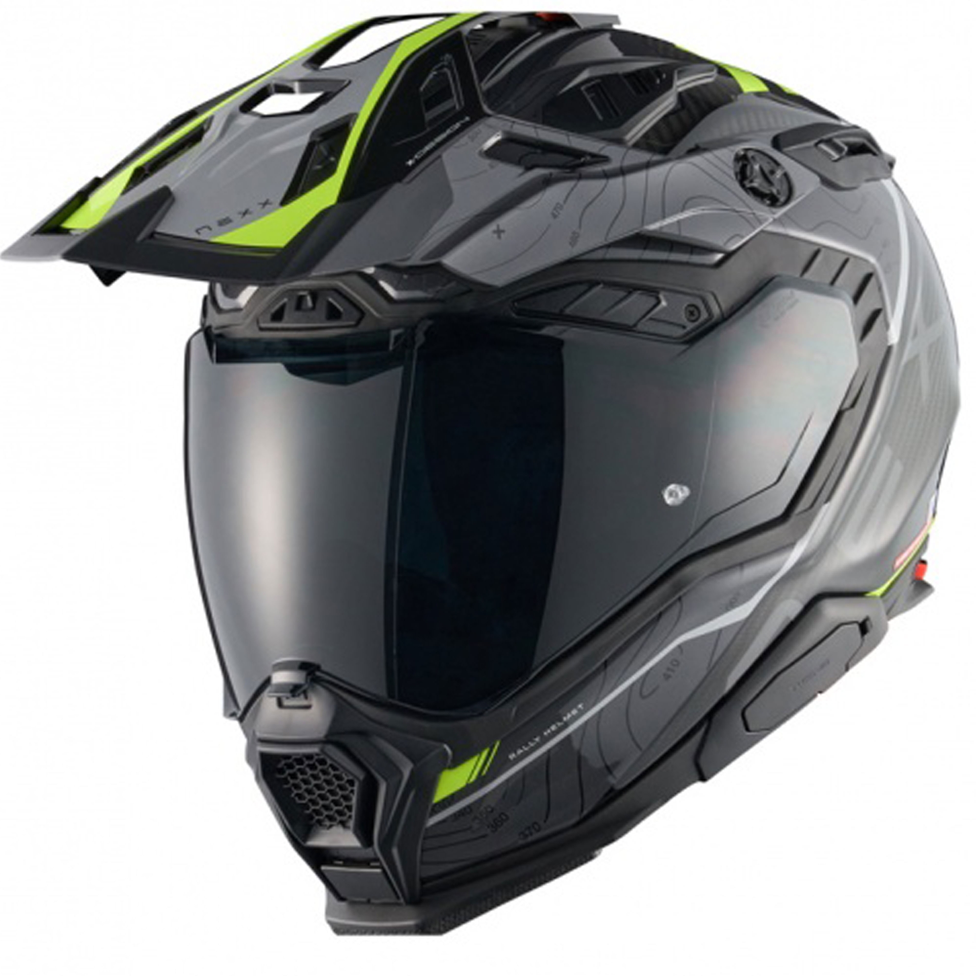 Enduro helma na motorku Nexx X.WED3 Furka šedo-fluo žlutá Velikost: 2XS