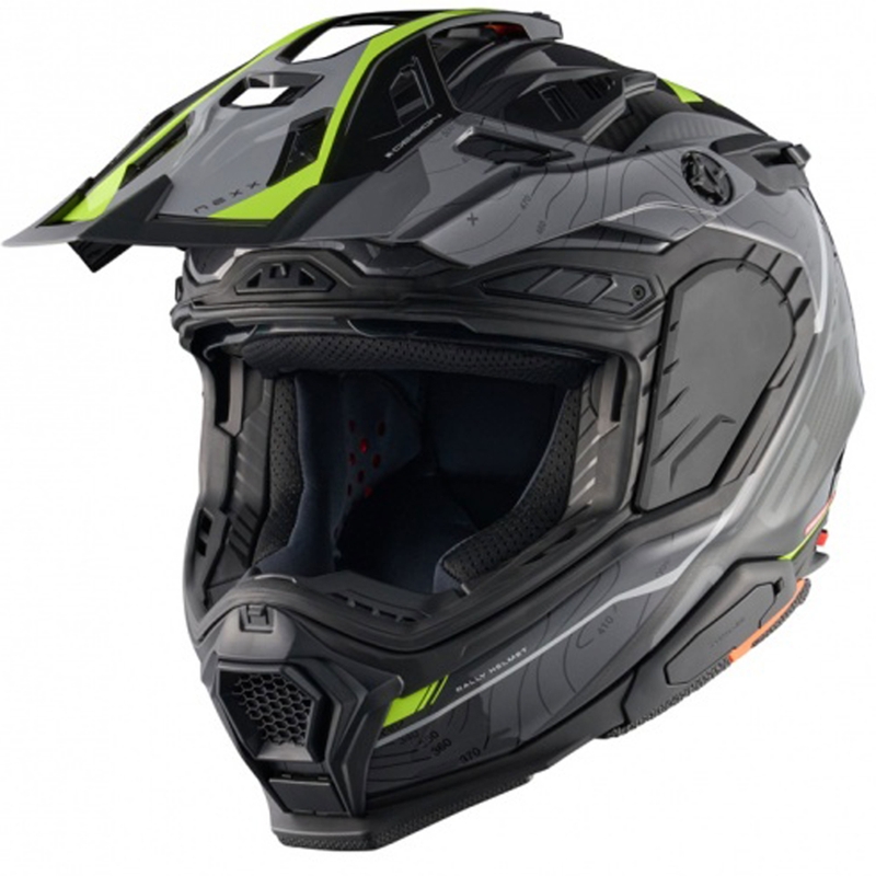 Enduro helma na motorku Nexx X.WED3 Furka šedo-fluo žlutá