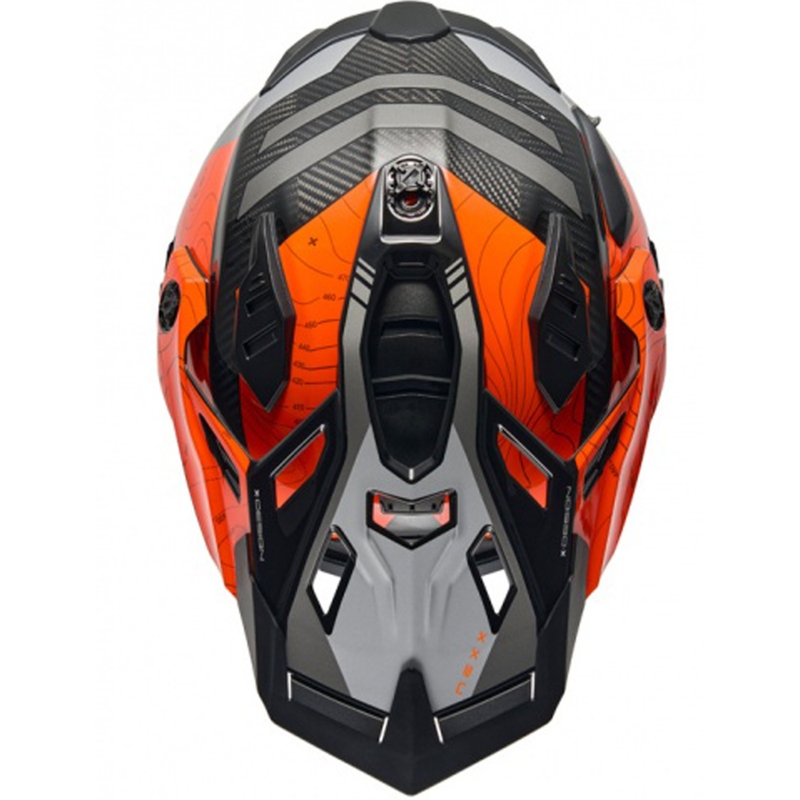 Enduro helma na motorku Nexx X.WED3 Furka oranžovo-šedá