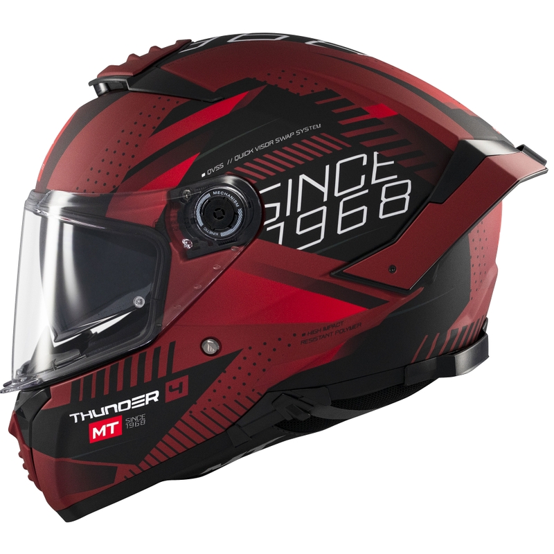 Integrální helma na motorku MT Thunder 4 SV Luminence matná červená