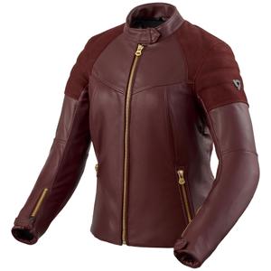 Dámská kožená bunda na motorku Revit London aubergine
