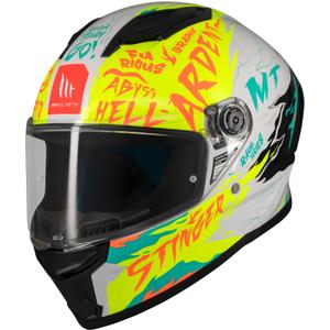 Integrální helma na motorku MT Stinger 2 Ardent bílo-žlutá