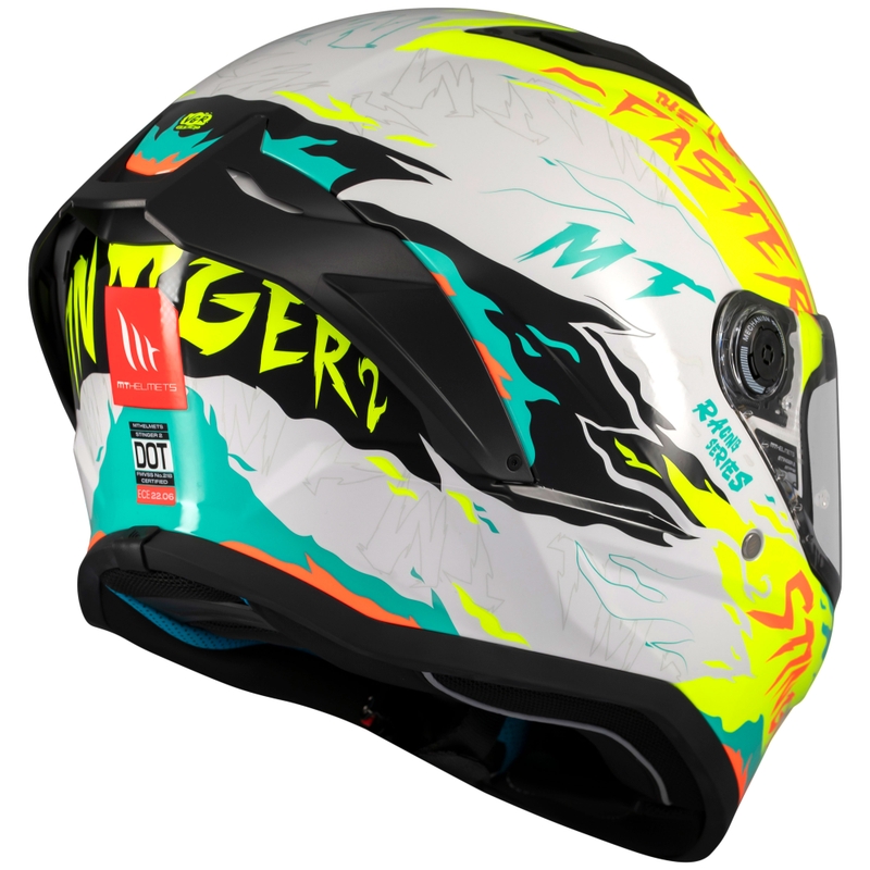 Integrální helma na motorku MT Stinger 2 Ardent bílo-žlutá