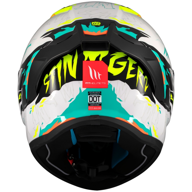 Integrální helma na motorku MT Stinger 2 Ardent bílo-žlutá