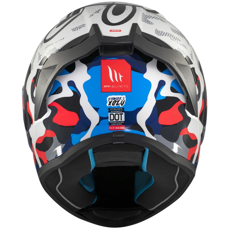 Integrální helma na motorku MT Stinger 2 Yozu bílo-modrá