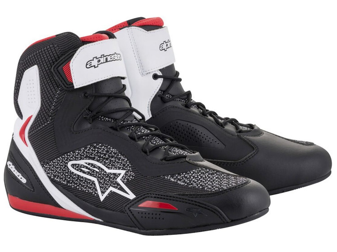 Boty na motorku Alpinestars Faster 3 Rideknit černo-bílo-červené Velikost: 42,5