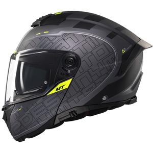 Výklopná helma na motorku MT Atom 2 SV Destiny matná černo-šedá