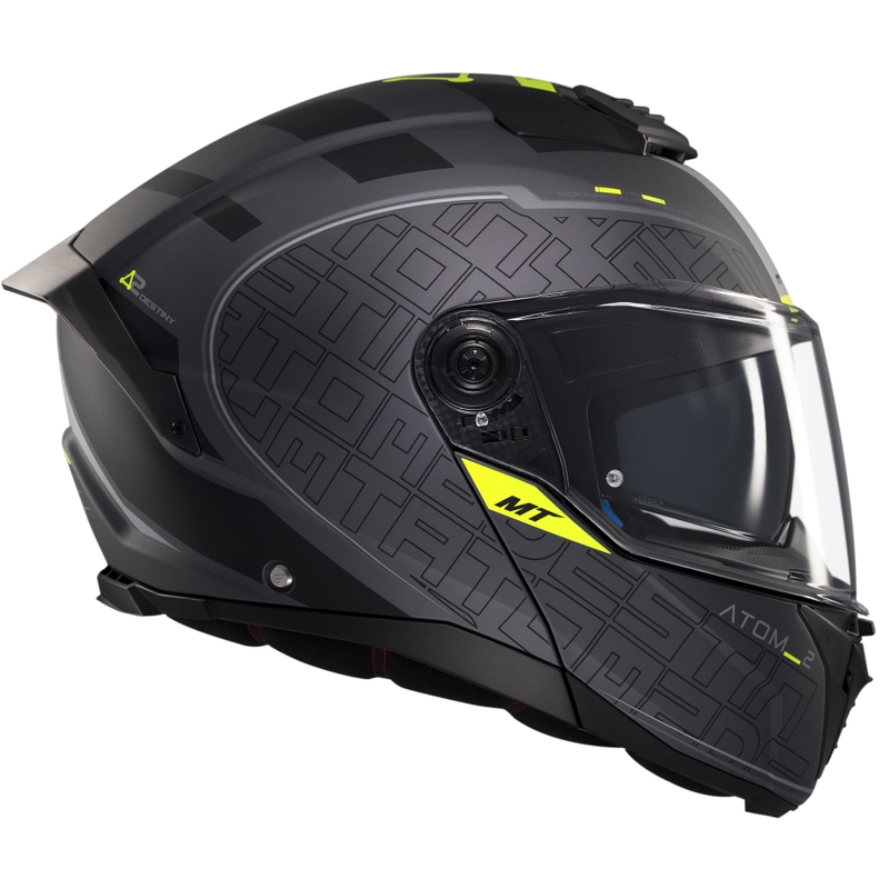 Výklopná helma na motorku MT Atom 2 SV Destiny matná černo-šedá