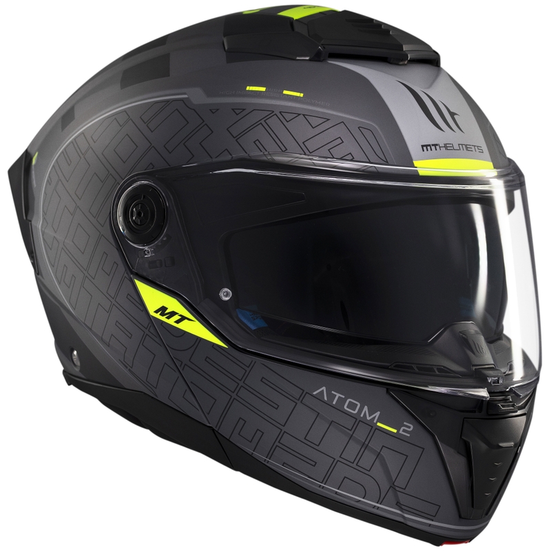 Výklopná helma na motorku MT Atom 2 SV Destiny matná černo-šedá
