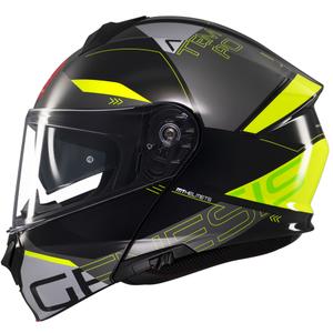 Vyklápěcí helma na motorku MT Genesis SV Atempo černo-šedo-fluo žlutá