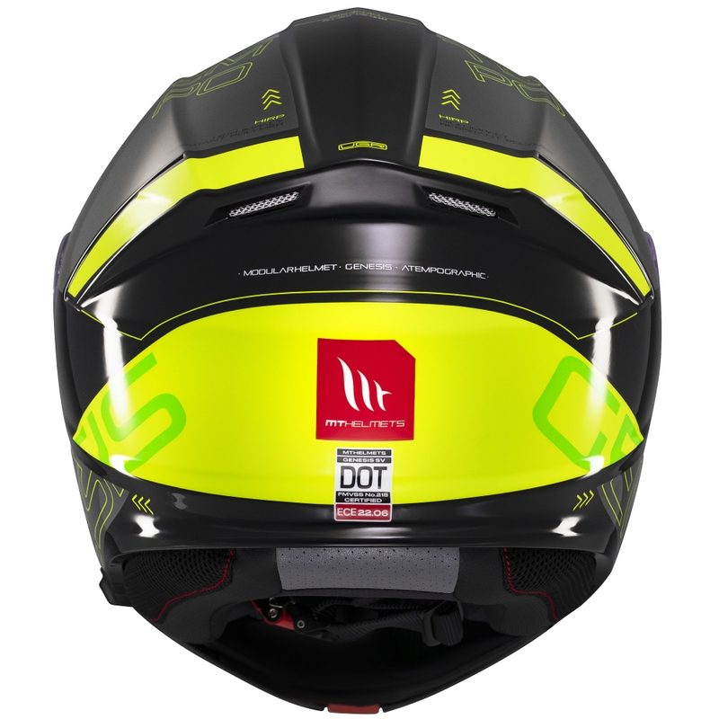 Vyklápěcí helma na motorku MT Genesis SV Atempo černo-šedo-fluo žlutá