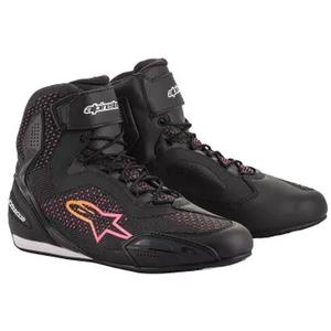 Dámské boty na motorku Alpinestars Stella Faster 3 Rideknit černo-žluto-růžové