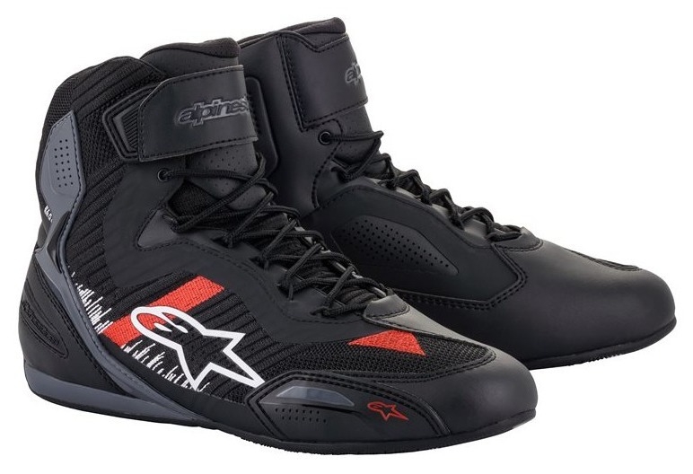 Boty na motorku Alpinestars Faster 3 Rideknit černo-šedo-červené Velikost: 38,5