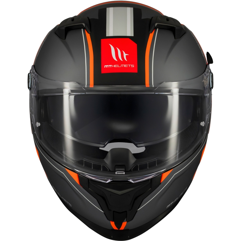 Integrální helma na motorku MT Braker SV Charm matná černo-oranžová