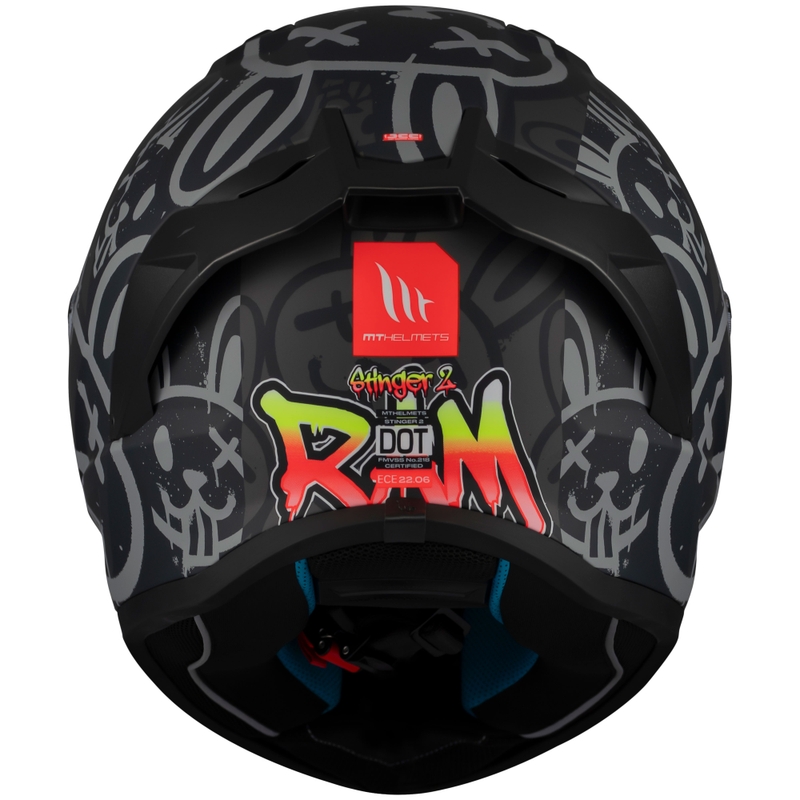 Integrální helma na motorku MT Stinger 2 RAM F1 černo-šedá
