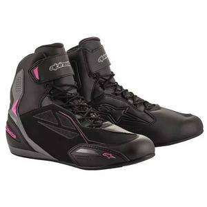 Dámské boty na motorku Alpinestars Stella Faster 3 Drystar černo-tmavě šedo-fialové