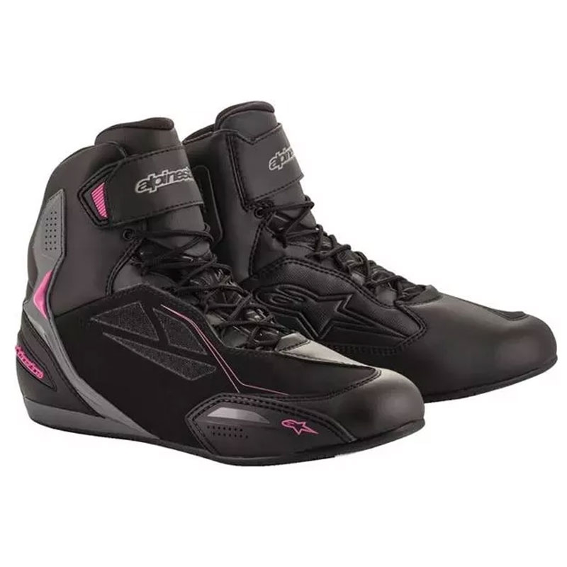 Dámské boty na motorku Alpinestars Stella Faster 3 Drystar černo-tmavě šedo-fialové Velikost: 37,5