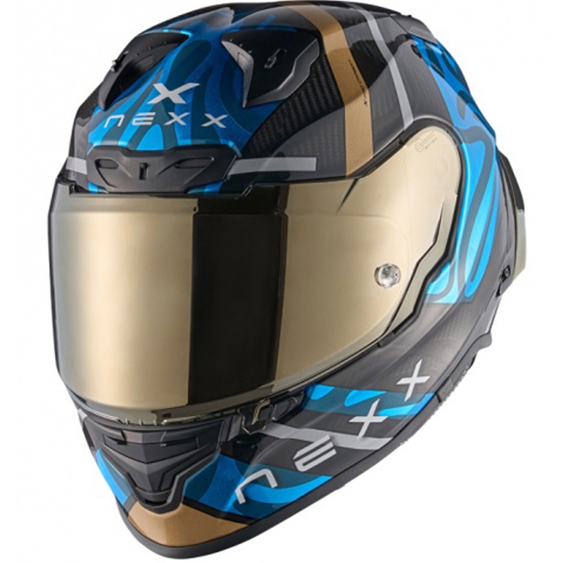 Integrální helma na motorku Nexx X.R3R Swirl tyrkysová