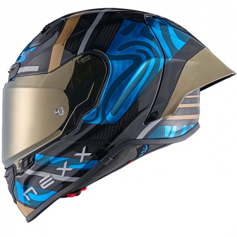 Integrální helma na motorku Nexx X.R3R Swirl tyrkysová