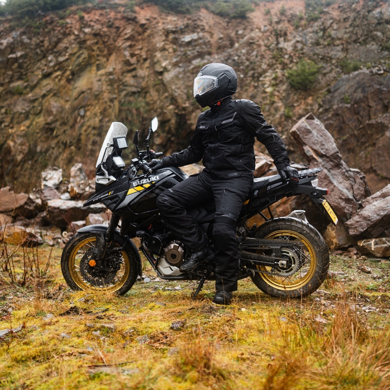 Bunda na motorku Oxford Advanced Rockland Dry2Dry černá