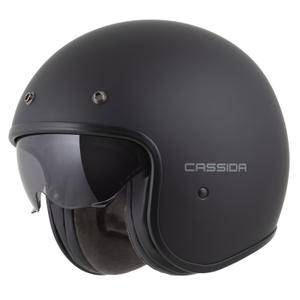Otevřená helma na motorku Cassida Oxygen 2.0 Solid matná černo-tmavě šedá