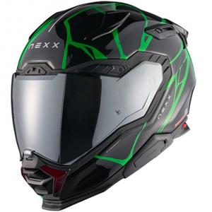 Integrální helma na motorku Nexx X.WST3 B-Side černo-zelená