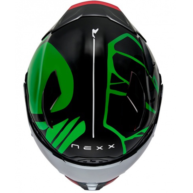 Integrální helma na motorku Nexx X.WST3 B-Side černo-zelená